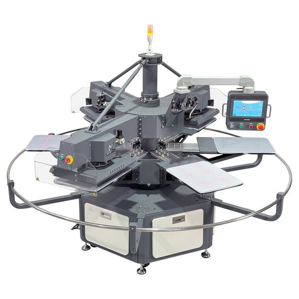 APEX X6 - 3 Heat Plate 6 Station 16” x 20” Fully Automatic Rotary Heat Press - MicroTec USA - MICROTEC USA - X6