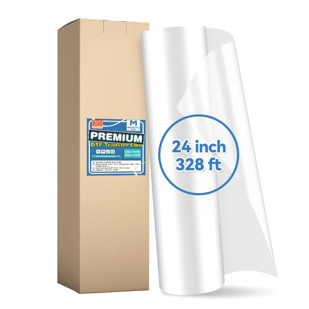 24in x 328ft DTF Transfer Film Roll - Instant Peel - 3s Fast Press - MicroTec USA - MICROTEC USA - 50032004
