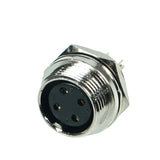 4-Core Reverse Aviation Socket, 0.63" - MicroTec USA - MICROTEC USA - 10170004