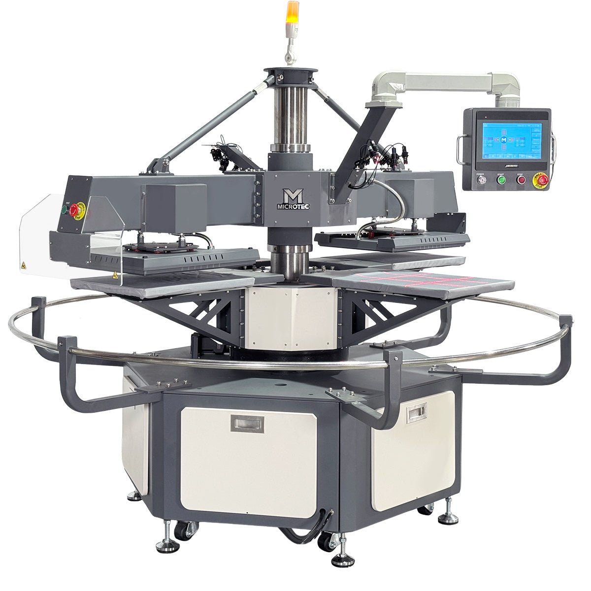 APEX X4 - 2 Heat Plate 4 Station 16” x 20” Fully Automatic Rotary Heat Press - MicroTec USA - MICROTEC USA - X4