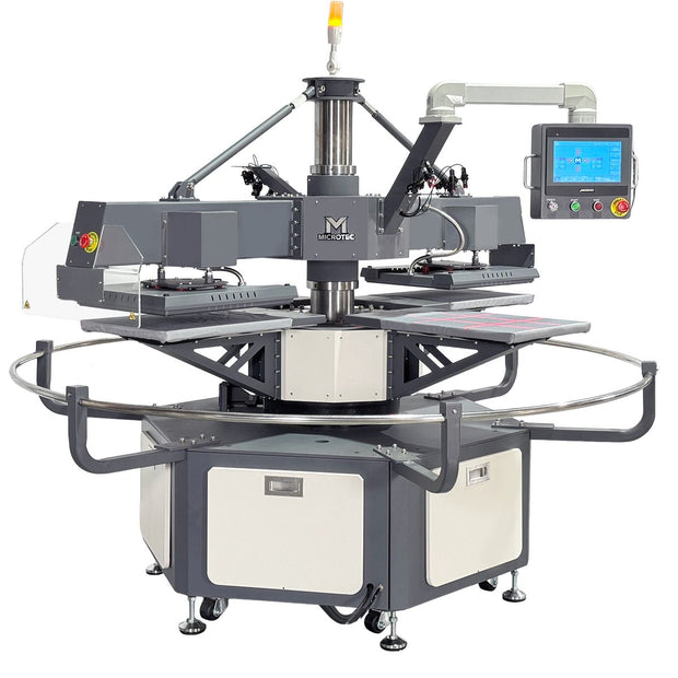 APEX X4 - 2 Heat Plate 4 Station 16” x 20” Fully Automatic Rotary Heat Press - MicroTec USA - MICROTEC USA - X4