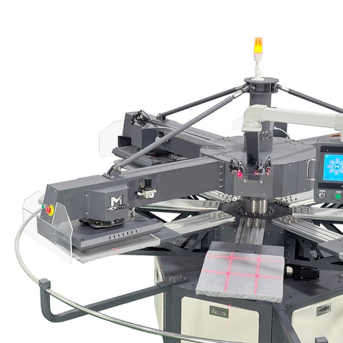 APEX X8 - 3 Heat Plate + 1 Cooling Plate 8 Station 16” x 20” Fully Automatic Rotary Heat Press - MICROTEC USA