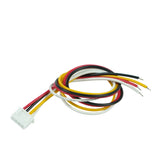 Flat Cable, Pressure Connection Wire, XH2.54 Terminal Wire 4P22AWG, Length 11.81", Color Sequence from Left to Right: Red, Black, Yellow, White - MicroTec USA - MICROTEC USA - 10220022