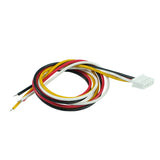 Flat Cable, Pressure Connection Wire, XH2.54 Terminal Wire 4P22AWG, Length 11.81", Color Sequence from Left to Right: Red, Black, Yellow, White - MicroTec USA - MICROTEC USA - 10220022