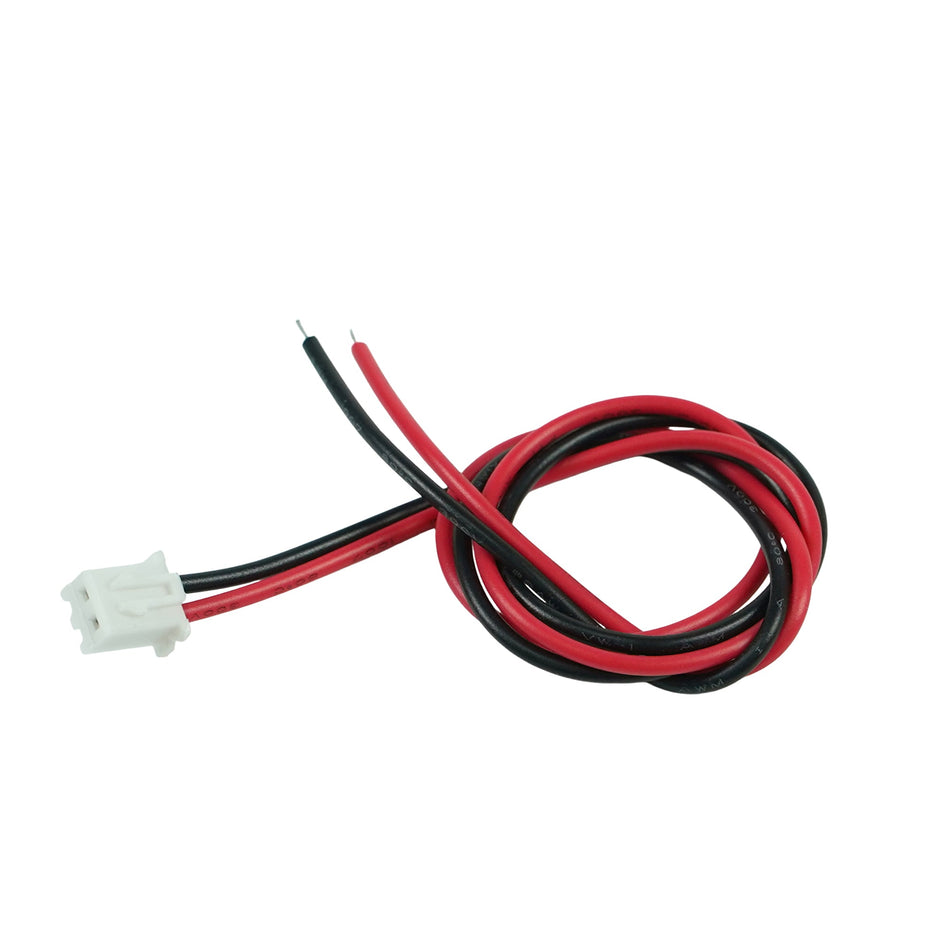 Flat Cable, Solid Connection Wire, XH2.54 Terminal Wire 2P22AWG, Length 11.81", Left Black Right Red - MicroTec USA - MICROTEC USA - 10220021