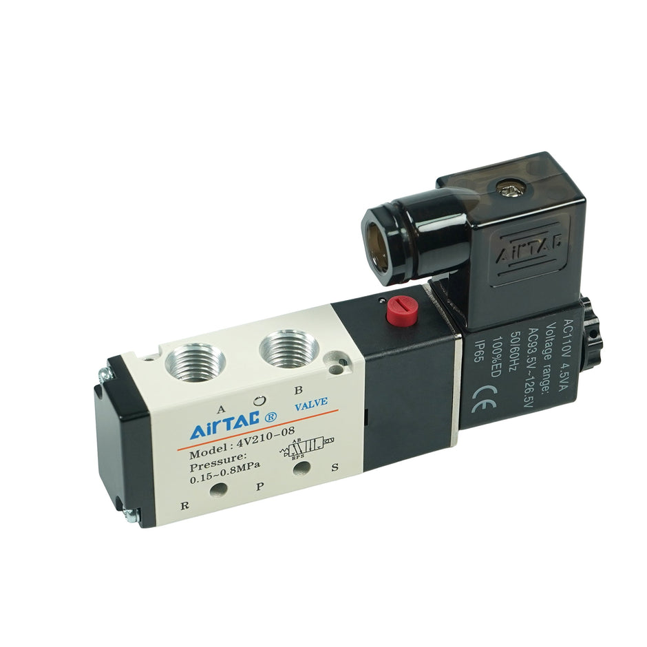 Pneumatic Solenoid Valve, 4V210-08-110V, AIRTAC - MicroTec USA - MICROTEC USA - 10100001