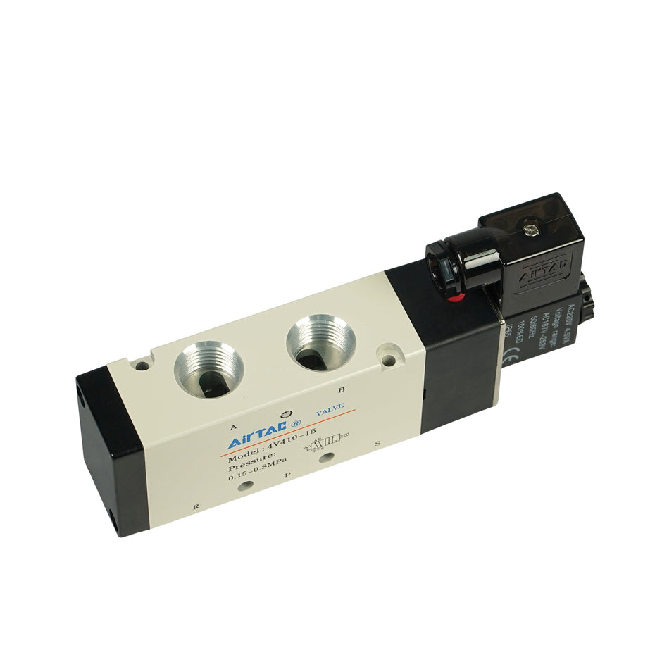 Pneumatic Solenoid Valve, 4V410-15-220V, AIRTAC - MicroTec USA - MICROTEC USA - 10100004