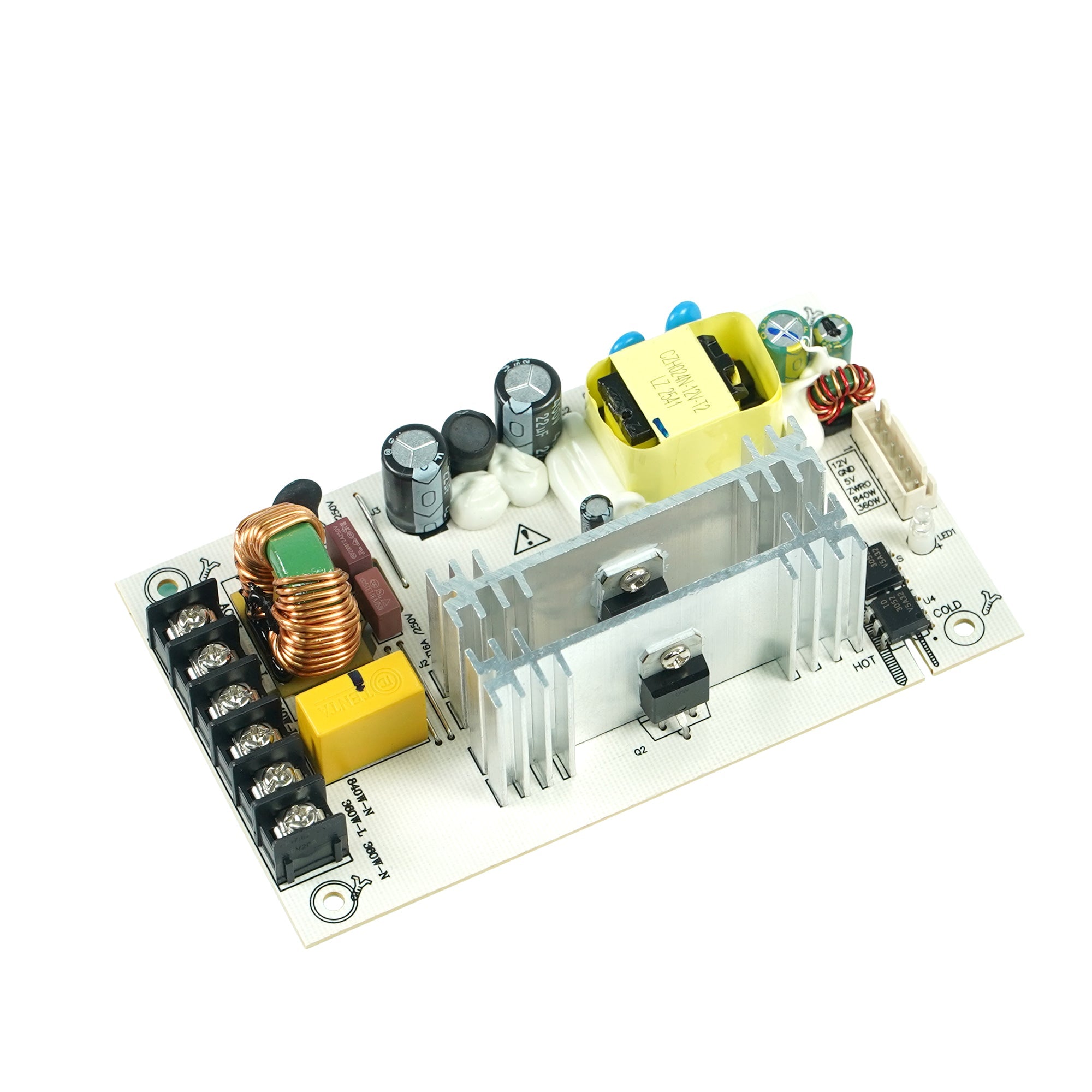 Power Board, Including Switching Power Supply and 2-Channel Thyristor Control, with Power Indicator Light - MicroTec USA - MICROTEC USA - 10060071
