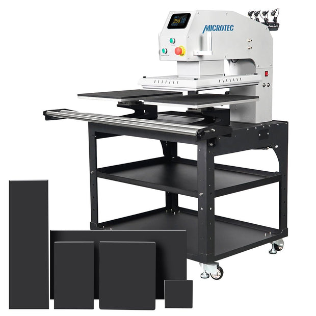 TITAN 16” x 20” Semi-Auto Dual Station Pneumatic Heat Press with Laser Alignment With Stand - MicroTec USA - MICROTEC USA - T1620-APL2-D