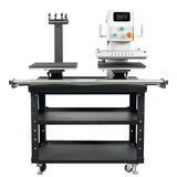 TITAN 16” x 20” Semi-Auto Dual Station Pneumatic Heat Press with Laser Alignment With Stand - MicroTec USA - MICROTEC USA - T1620-APL2-D