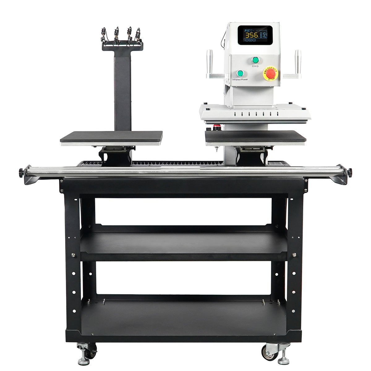 TITAN 16” x 20” Semi-Auto Dual Station Pneumatic Heat Press with Laser Alignment With Stand - MicroTec USA - MICROTEC USA - T1620-APL2-D