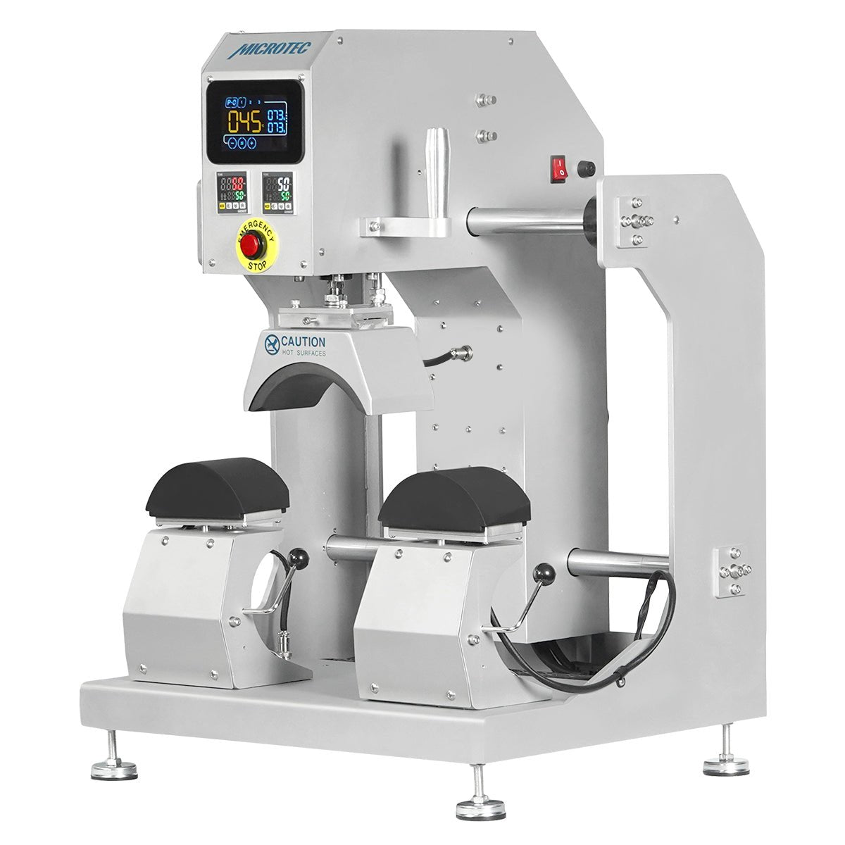 TITAN Double Station Dual Heat Pneumatic Cap & Label Combo Heat Press - MicroTec USA - MICROTEC USA - TCAP-AP2-Combo