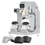 TITAN Double Station Dual Heat Pneumatic Cap & Label Combo Heat Press - MicroTec USA - MICROTEC USA - TCAP-AP2-Combo