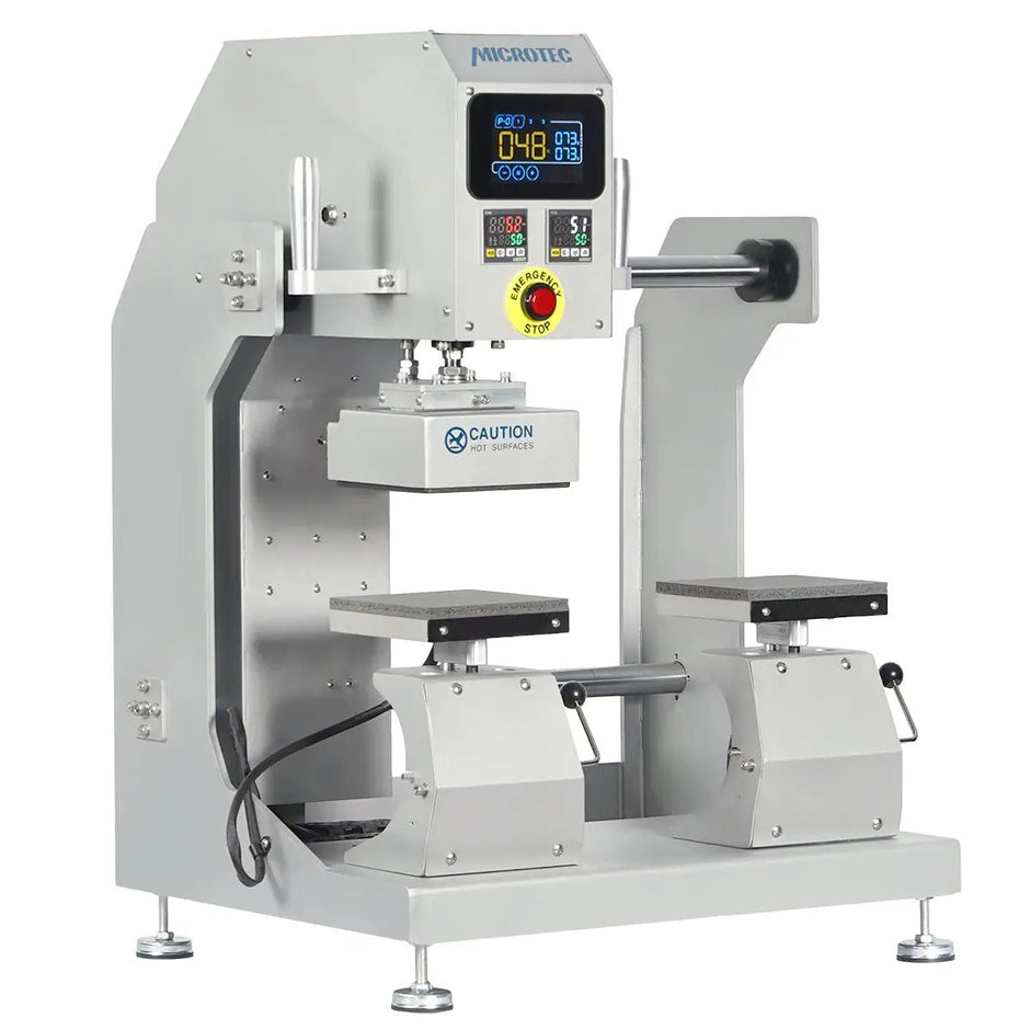TITAN Double Station Dual Heat Pneumatic Dual Heat Cap & Label Combo Heat Press - MicroTec USA - MICROTEC USA - TCAP-PL2-Combo