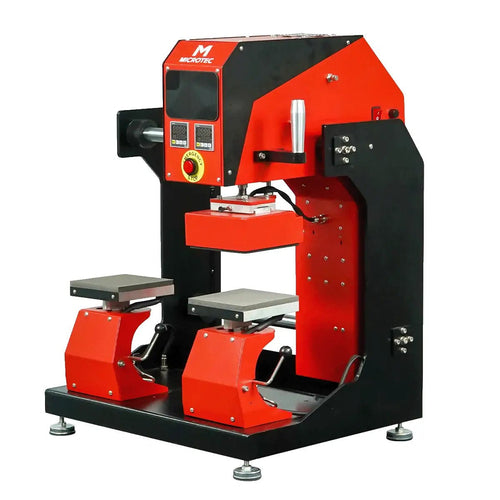 TITAN Double Station Dual Heat Pneumatic Dual Heat Cap & Label Combo Heat Press - MicroTec USA - MICROTEC USA - TCAP-PL2-Combo