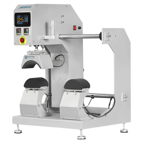 TITAN Double Station Dual Heat Pneumatic Dual Heat Cap & Label Combo Heat Press - MicroTec USA - MICROTEC USA - TCAP-PL2-Combo