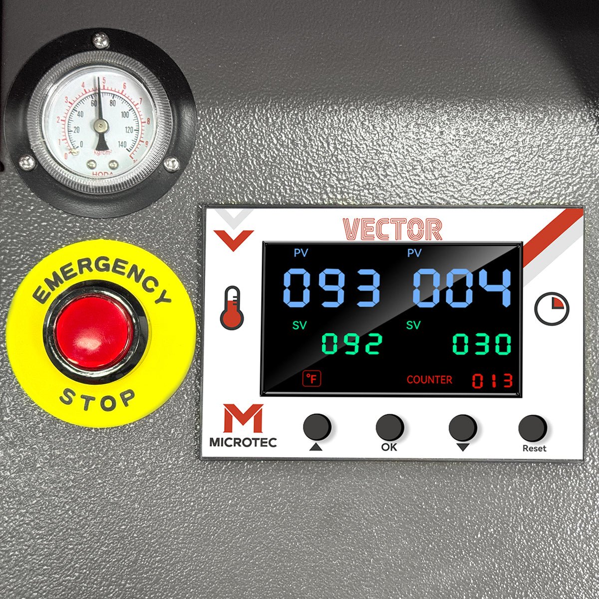 VECTOR 16” x 20” Dual Station Pneumatic Heat Press with Integrated Stand & Laser Alignment - MicroTec USA - MICROTEC USA - V1620-APL2