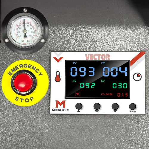 VECTOR 16” x 20” Dual Station Pneumatic Heat Press with Integrated Stand & Laser Alignment - MicroTec USA - MICROTEC USA - V1620-APL2