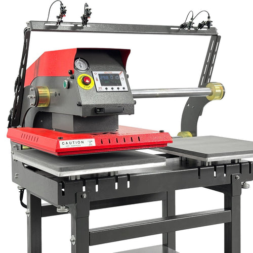 VECTOR 16” x 20” Dual Station Pneumatic Heat Press with Integrated Stand & Laser Alignment - MicroTec USA - MICROTEC USA - V1620-APL2